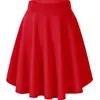 Amazon WISH Venta Caliente Europea y Americana para Mujer Básica Versátil Elástica Acampanada Mini Falda Casual Mini Falda Skater