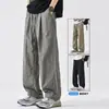 Pantalones casuales de seda de hielo de secado rápido estilo americano para hombre, pantalones finos de verano para hombre 2026, pantalones largos deportivos holgados de pierna recta ancha