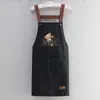 Nuevo delantal impermeable y a prueba de aceite impresión LOGO hogar cocina limpieza ropa de trabajo publicitaria mujeres una generación de cabello