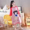 Vestido de Dormir Nuevo de Verano para Niñas Manga Siete Ropa para Aire Acondicionado Pijamas Infantiles Vestido Estilo Princesa para Mujer Ropa de Casa Moderno