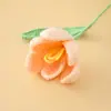 Día de la Diosa Día de la Madre Día del Maestro Flor de Lana Tejida a Crochet Flor de Tulipán Floreciente Rama de Flor Regalo Cálido y Conmovedor Flor Terminada