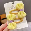Pinza Bb Infantil Estilo Nuevo Lazo Amarillo Floral Accesorio para el Cabello para Niñas, Princesas y Bebés, Pinza de Tela Bb