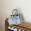 Bolso de Mano de Moda Bolso Tote Pequeño para Mujer Primavera 2026 Nuevo Bolso Cubo Tejido Bolso de Hombro Cruzado de Gran Capacidad Simple