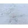 Encaje de Ganchillo Hecho a Mano Color Marfil con Cuentas Flor 3D Material para Velo de Vestido de Novia Boda Ropa Prendas Adorno de Encaje Accesorios