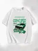 Camiseta de talla europea transfronteriza para hombre con estampado de cohete espacial - Camiseta impresa casual holgada de moda de verano