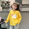 Camiseta de manga larga para niña, camiseta básica de algodón puro para niños, top elegante para niñas, para primavera y otoño