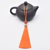 Chapéu com franjas de borla, coroa de metal, pingente de nó chinês, acessórios de joalheria, marcador de livro, acessório de cabeça, pingente para celular, borla pequena