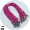 2.0/1.5mm Fabricantes coreanos de cordón de cera al por mayor collar de joyería de cordón de cera coreano negro con colgante de cuerda con cadena