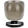 Óculos à Prova de Vento com Lentes Bolha, Óculos de Sol Transparentes Meio Capacete, Óculos à Prova de Vento, 4 Capacetes, Capacete Bobo Retro Universal 3
