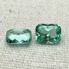Gema Colorida Cultivada Safira Verde Oval, Safira Verde Cultivada pelo Método da Chama, Corindo Verde Diamante Solto Oval