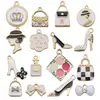 Acessórios femininos DIY europeus e americanos liga de óleo batom bolsa de perfume brincos pingente brincos pingente criativo