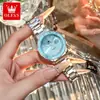 Patrocinio de Celebridad de la Marca de Relojes Laoli, Reloj de Cuarzo con Calendario Rolex Submariner Verde, Reloj Impermeable para Mujer
