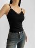 Nuevo Estilo Estilo Deseo Puro Camiseta Básica de Tirantes Espalda Hermosa Envuelta Pecho Top Tubo Borde de Encaje Luz al Caminar Sin Anillo de Acero Chaleco de Tirantes para Mujer