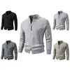 Cárdigan de Punto para Hombre Otoño/Invierno 2026 con Cuello Alto, Doble Cremallera y Diseño Texturizado, Suéter Chaqueta Casual de Manga Larga