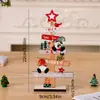 2026 Novos Enfeites de Madeira Letras em Inglês Árvore de Natal Enfeites de Madeira para Mesa Criativo de Natal Decoração de Árvore de Natal