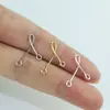 Acessórios para joias DIY cor ouro 18K duradoura aço inoxidável acessórios para joias em forma de Y material com contas feito à mão