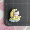Cohete Luna Nubes Gato Resina Accesorios Horquilla Funda para teléfono móvil Llavero Agujero Zapatos Cabeza Cuerda Accesorios Hecho a mano DY