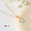 Collar Colgante Forma de Lágrima Incrustado con Circonita de Luo Chen, Cadena Sencilla y Elegante para la Clavícula, Versátil Regalo de Cumpleaños Estilo Bosque para Novia