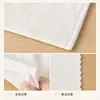 Paño de limpieza de poliéster-algodón engrosado, blanco, para uso doméstico, paño para lavar platos de cocina, con bordes ondulados, absorbente y sin pelusa