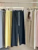 Estilo Otoño e Invierno Terciopelo Grueso Pegajoso Arroz Ancho Pantalones de Pierna Ancha Mujer Estilo Coreano Cintura Alta Holgados Versátiles Caída Cordón Rectos Casuales