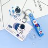 Insignia de cuello colgante insignia escolar insignia de trabajo etiqueta estudiante al por mayor en stock bus caricatura horizontal astronauta con muñeco bolsa para tarjetas