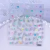 Adesivos de Unhas Floco de Neve de Natal Transfronteiriços 5D Em relevo Design de Bola Branca Estilo Simples Ins Adesivos de Unhas DIY