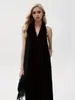 Vestido con Escote en V Halter de Diseño de Moda Elegante Holgado Estilo Vacacional, Venta Caliente de Comercio Exterior Transfronterizo Europeo y Americano para Primavera y Verano