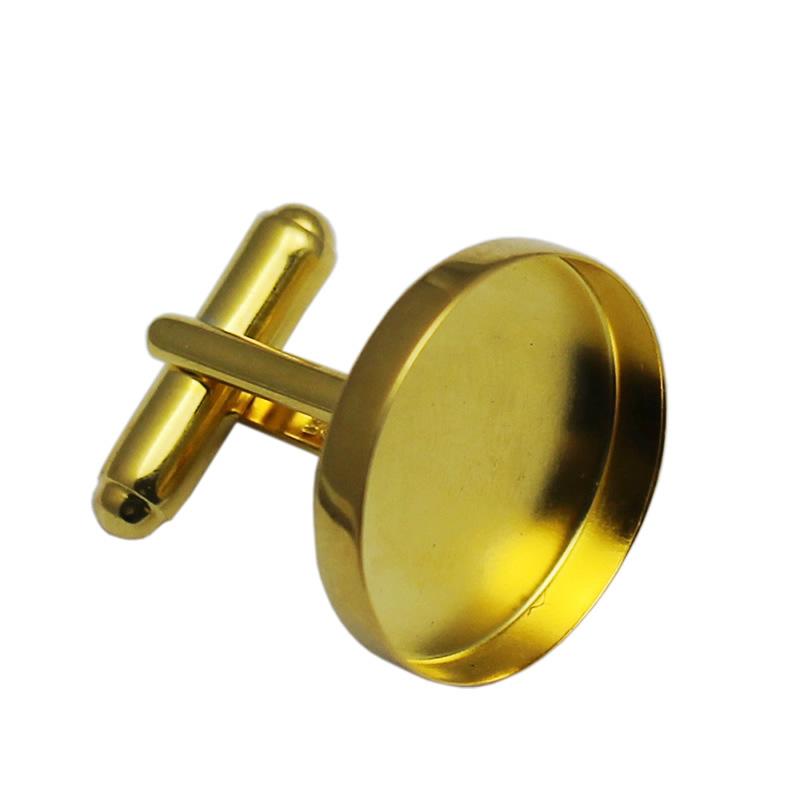 雅缤 高档纯银袖扣托 入20mm袖口钮托 男士 diy活动脚袖扣YB33624