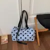 Bolsa Feminina Shuai Mi Jia 2026 Nova Moda Bolsa Tote de Bolinhas para Trabalho e Deslocamento, Bolsa de Ombro Casual Estilosa e Única