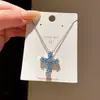 Verano de Sal Marina~ Collar con Colgante de Cruz de Zirconia, Lujo Ligero y Sensación de Alta Gama, Collar Versátil Fresco de Verano