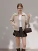 Cardigã feminino com zíper parcial e frente aberta, modelagem solta, emagrecedor, casual, de manga longa, top de malha macio e confortável