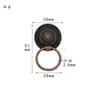 Manija de cajón de bronce de 30 mm, un solo agujero, anillo colgante oculto, manija abatible, aleación de zinc, anillo de tirador redondo para gabinete, hebilla de mueble retro