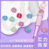 Cadena de Garras de Alta Resistencia Flor Cuentas Redondas Cuentas Acrílicas Cuentas con Agujero Pasante Accesorios para Joyería Hecha a Mano DIY
