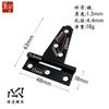 Bisagra de Solapa Plegable Bisagra Conector de Gabinete Caja de Madera Negra Pivotante Retro Muebles Pequeños Accesorios de Ferretería Colección