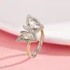 Yuhong 2024 Nuevo Anillo de Mariposa Personalizado Clásico para Mujer Diseño de Nicho Moda Simple Versátil Anillo de Circonita