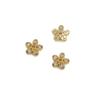 Retenção de cor ouro 14K incrustado zircônia porta-flores flash floco de neve porta-flores DIY feito à mão pulseira de miçangas acessórios de joalheria
