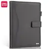 Deli 3164 Cuaderno con Tapa de Cuero Bloc de Notas Premium de Hojas Sueltas 25K Cuaderno de Negocios con Cierre de Broche Clásico