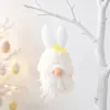 Nuevas decoraciones de Pascua transfronterizas, muñeco de cáscara de huevo de color sin rostro creativo, colgante, muñeco sin rostro, venta al por mayor