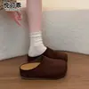 Zapatos Birkenstock de Piel Genuina, Bestseller de Celebridades de Internet, Suela Gruesa, para Mujer, Novedad Otoño 2026, Zapatos Cerrados Tipo Mocasín Retro para Uso en Exteriores, Zapatos de Tacón Único que Aumentan la Altura