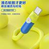 Cable de datos para estudiantes azul personalizado adecuado para teléfonos móviles Apple, Android y Huawei, cable cargador de carga rápida 6A, cable de datos de carga rápida
