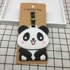 Fábrica de pvc cola macia panda bagagem tag Sichuan lembrança turística cartão de embarque de aeronaves saco de viagem listado