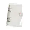 Binder de seis furos Gipsofila A5 livro de folhas soltas glitter livro de conta manual capa transparente PVC capa de caderno de conta manual