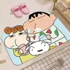 Tapete de chão absorvente para banheiro Crayon Shin-chan, tapete de pé antiderrapante de secagem rápida, tapete de banho de terra de diatomáceas
