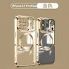 Adequado para Capa de Celular Apple 17Promax Iphone17Air Transparente Magnético Lente Cobertura Protetora Anti-Queda Abrangente