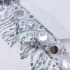 Novo Traje de Palco Lantejoula Colorida Renda Franja 10 Pcr Criptografia Laser Barba de Lantejoulas Código de Barras Bordado