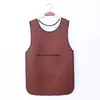 Delantal de Cocina Impermeable y a Prueba de Aceite Talla Plus para Mujeres, Resistente a las Manchas, Ropa de Trabajo Corta y Ligera con Estampado de Logo