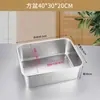 Bandeja Cuadrada de Acero Inoxidable, Plato Rectangular, Bandeja para Servir en Buffet, Bandeja para Arroz al Vapor, Bandeja para Comida Rápida, Caja Sanitaria para Gatos