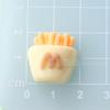 Simulación de comida de goma suave y accesorios de juego, horquilla de PVC, accesorios de joyería, bricolaje, hecho a mano, divertido parche decorativo de hamburguesa con papas fritas