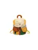 Mochila Infantil Multifuncional para Niñas de Alto Valor Estético con Bloques de Color, Mochila Infantil Casual Ligera con Logo Personalizado, Bolsa de Viaje Moderna para Niños