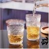 Taza de agua de vidrio con patrón de glaciar de alto valor de color, taza de bebida de jugo de verano para mujer, taza de café con patrón de árbol para hombre